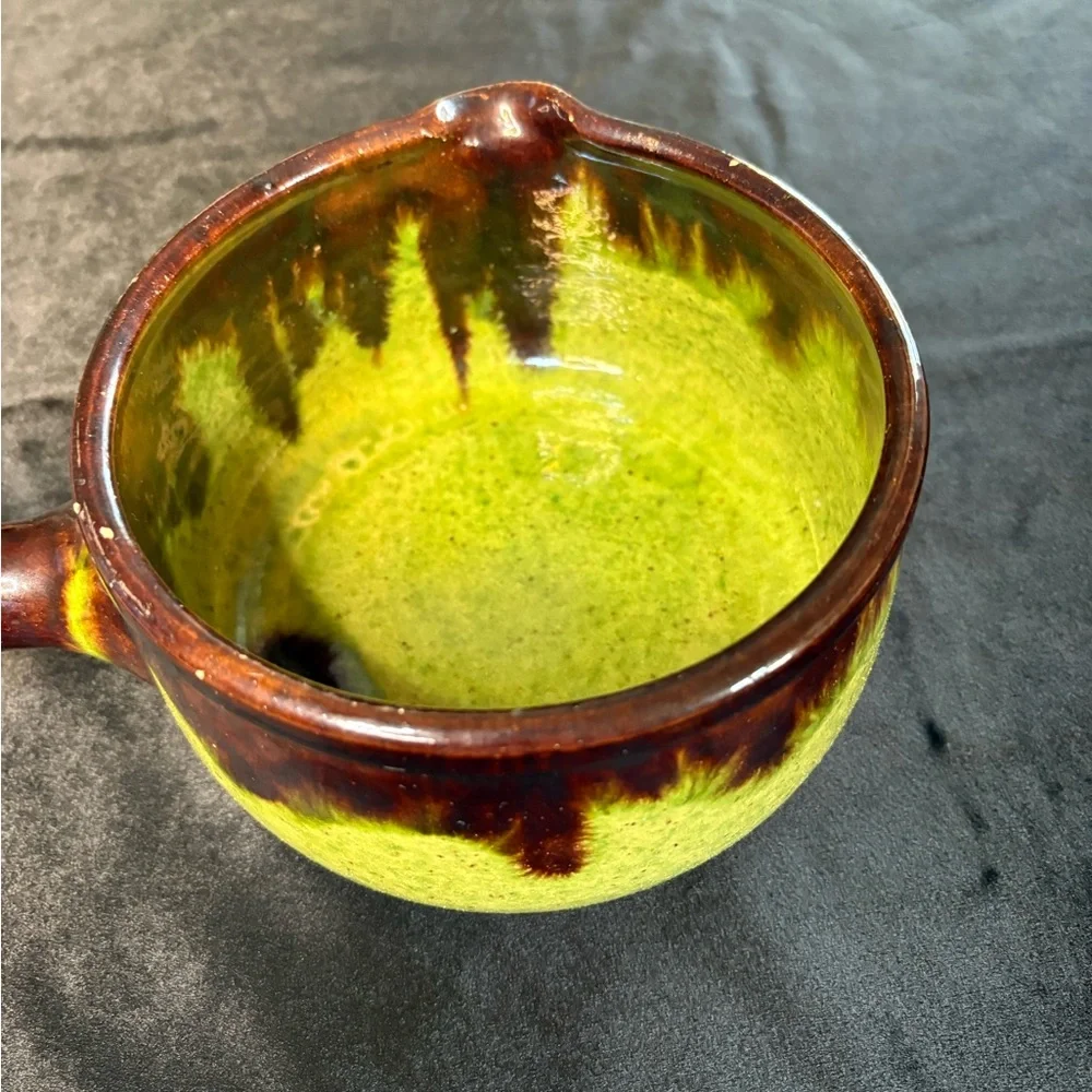 1950s Vallauris Style French Vintage Glazed Ceramic Stone ware Gratin Pot - Picture 5 of 8